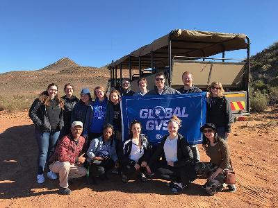 Students on safari in South Africa